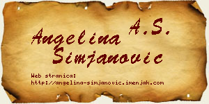 Angelina Simjanović vizit kartica